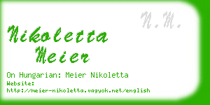 nikoletta meier business card